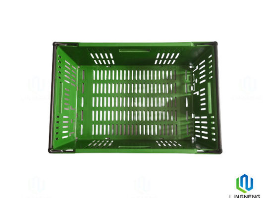48L Plastic Fruit Vegetable Crates , Large Plastic Crates For Storage