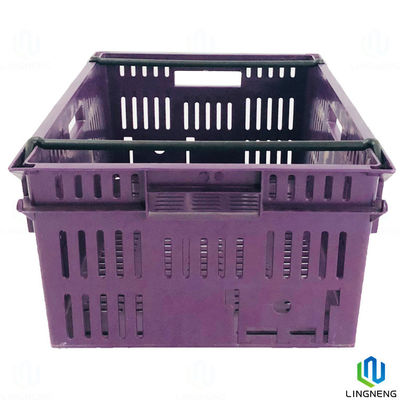 48L Plastic Fruit Vegetable Crates , Large Plastic Crates For Storage