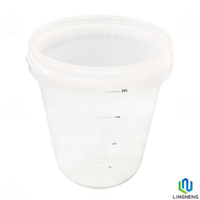 20L Plastic Bucket With Lid And Handle , Heavy Duty Storage Custom 5 Gallon Buckets